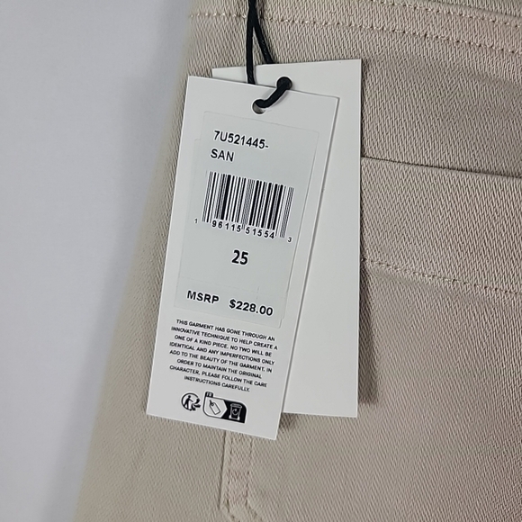 NEW 7 For All Mankind Women's ULTRA HIGH RISE JO Sand Beige Sz 25 NWT $228 - Picture 8 of 9